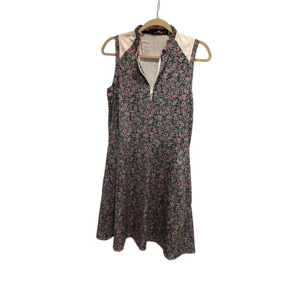 Ralph Lauren RLX Sleeveless Floral Golf Dress Pink Navy White Medium Sporty - Picture 1 of 10